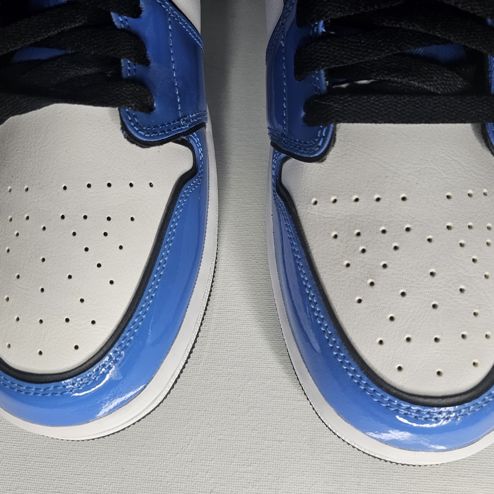 New Nike Air Jordan -Patent Leather Blue and White DD6834-402 No Box - Picture 10 of 13